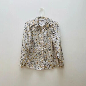 Vintage - Cottagecore Floral Button-down Blouse